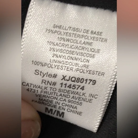 Plaid Ruffle Trim Blazer Jacket Pink Black and White Plaid Size M (Pleione) - Picture 12 of 16